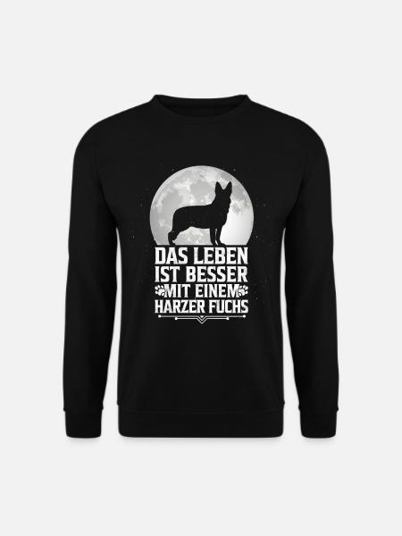 Leben mit Harzer Fuchs Hütehund Besitzer Spruch - Unisex Pullover - Schwarz