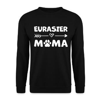 Eurasie Maman Pointu chien cadeau - Sweat-shirt Unisexe - noir - Devant - Alina (178cm) & Michal (187cm)