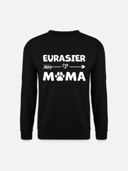 Eurasier Mama Spitz Hund Besitzerin Geschenk - Unisex Pullover - Schwarz