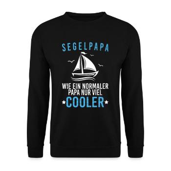 Segeln gehen Vatertag lustiger Spruch - Unisex Pullover - Schwarz - Vorne - Alina (178cm) & Michal (187cm)