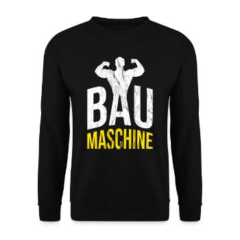 Construction d’une machine à bâtir Construction Maître d’ouvrage - Sweat-shirt Unisexe - noir - Devant - Alina (178cm) & Michal (187cm)