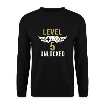 Déverrouillé le niveau 5 - Sweat-shirt Unisexe - noir - Devant - Alina (178cm) & Michal (187cm)
