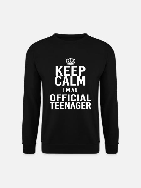 Keep Calm i am an official Teenager - Unisex Pullover - Schwarz