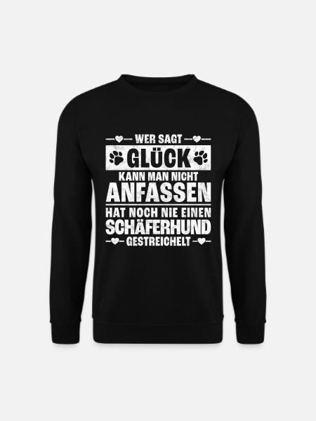 Hollandse Herdershond streicheln Schäferhund - Unisex Pullover - Schwarz