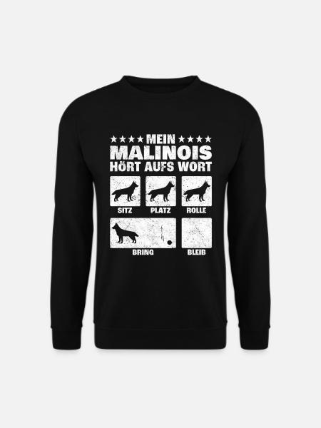 Malinois Hundetricks Schäferhund Belgien Geschenk - Unisex Pullover - Schwarz