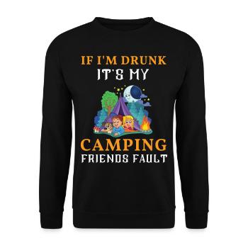 Camping - Sweat-shirt Unisexe - noir - Devant - Alina (178cm) & Michal (187cm)