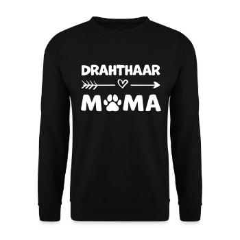 Deutsch Drahthaar Mama Drahthaar Geschenk - Unisex Pullover - Schwarz - Vorne - Alina (178cm) & Michal (187cm)