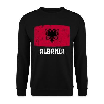 Albanian Albanian Albanian Eagle Double Eagle - Unisex Sweatshirt - black - Front - Alina (178cm) & Michal (187cm)