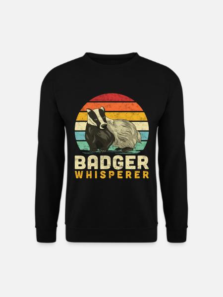 Honigdachs Flüsterer lustiger Dachs Spruch - Unisex Pullover - Schwarz