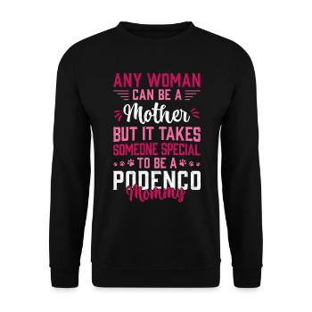 Podenco Mama cadeau de chien de chasse espagnol - Sweat-shirt Unisexe - noir - Devant - Alina (178cm) & Michal (187cm)