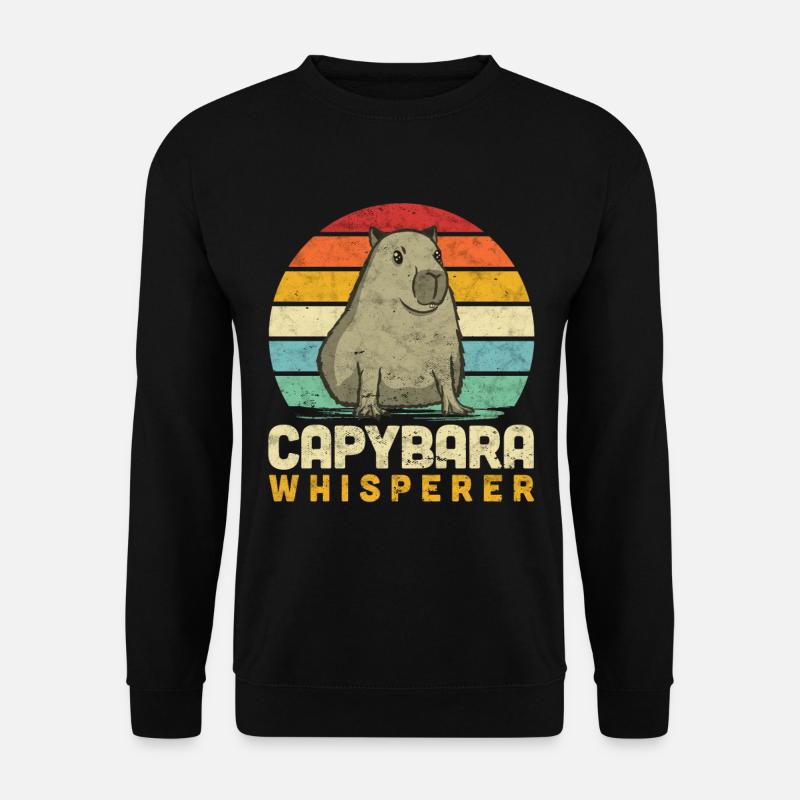 Capybara Cochon d’eau chuchoteur - Sweat-shirt Unisexe - noir