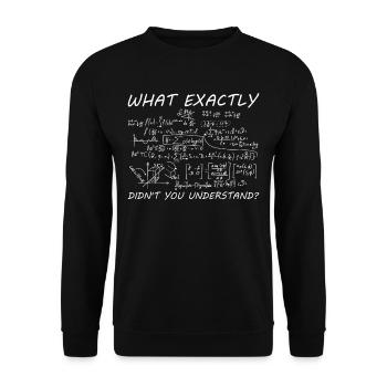 Mathe Was Genau Verstehst du nicht Mathematisch - Unisex Pullover - Schwarz - Vorne - Alina (178cm) & Michal (187cm)