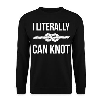 I Literally Can Knot I - Unisex Sweatshirt - black - Front - Alina (178cm) & Michal (187cm)