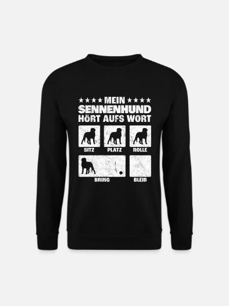 Schweizer Sennenhund Hundetricks Geschenk - Unisex Pullover - Schwarz