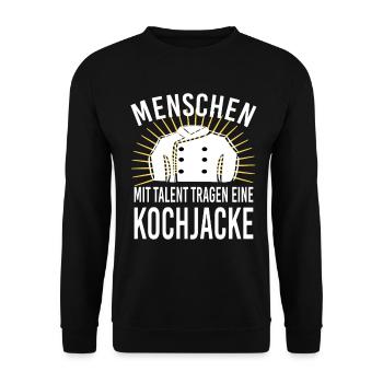 Chefkoch Küchenchef Koch Sprüche Kochjacke - Unisex Pullover - Schwarz - Vorne - Alina (178cm) & Michal (187cm)