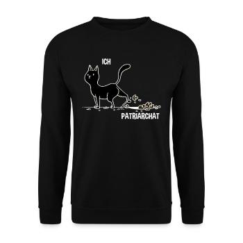 Patriarchat Feminismus Gleichstellung - Unisex Pullover - Schwarz - Vorne - Alina (178cm) & Michal (187cm)