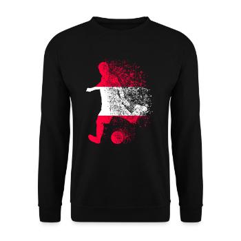 Autriche Football football footballeurs - Sweat-shirt Unisexe - noir - Devant - Alina (178cm) & Michal (187cm)