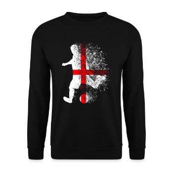 England Fußballer Fußball Fußballspieler - Unisex Pullover - Schwarz - Vorne - Alina (178cm) & Michal (187cm)