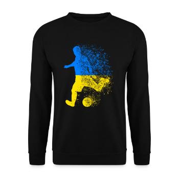 Ukraine footballers football footballers - Unisex Sweatshirt - black - Front - Alina (178cm) & Michal (187cm)