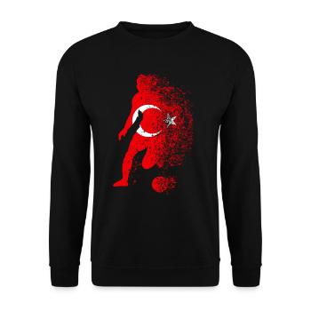 Turquie Football football footballeur - Sweat-shirt Unisexe - noir - Devant - Alina (178cm) & Michal (187cm)