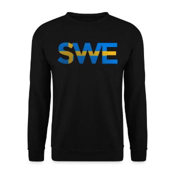 Sweden SWE ensign flag footballer soccer - Unisex Sweatshirt - black - Front - Alina (178cm) & Michal (187cm)
