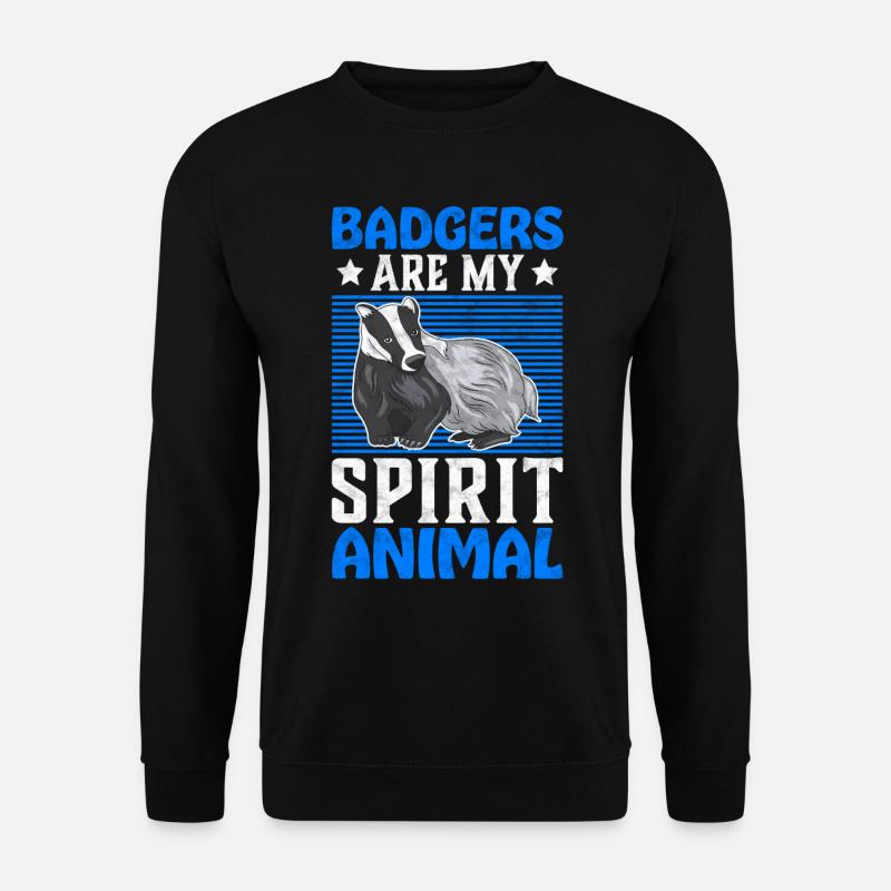 Honigdachs mein Lieblingstier Dachs Geschenk - Unisex Pullover - Schwarz