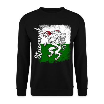 Steiermark - Unisex Pullover - Schwarz - Vorne - Alina (178cm) & Michal (187cm)