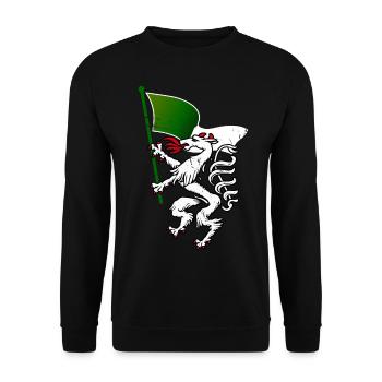 Steiermark Panther Wappen - Unisex Pullover - Schwarz - Vorne - Alina (178cm) & Michal (187cm)
