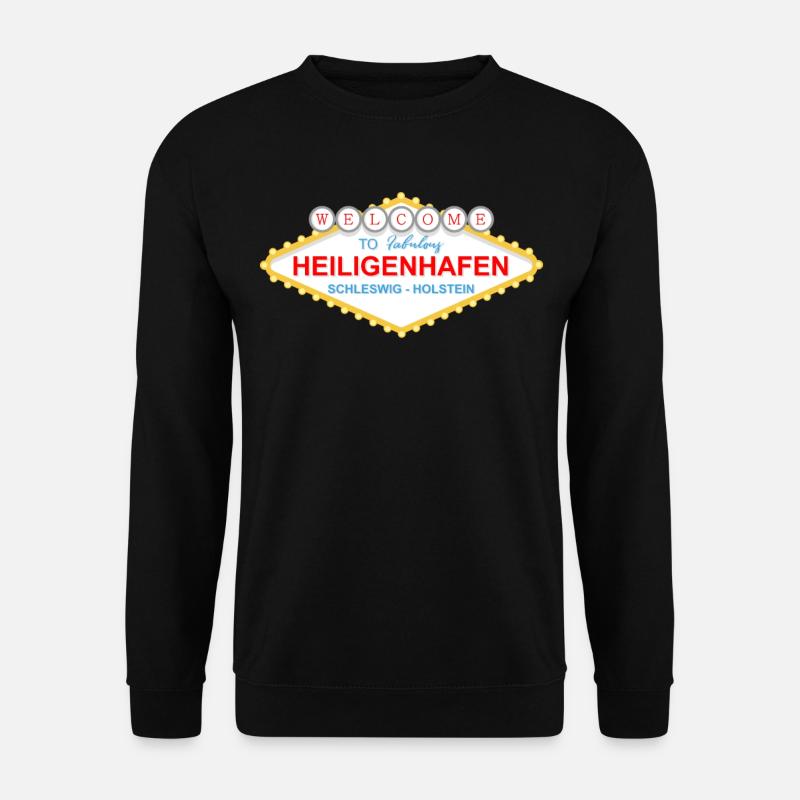 Heiligenhafen Schild Souvenir - Unisex Pullover - Schwarz