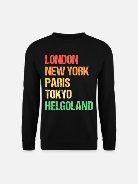 London New York Paris Tokyo Helgoland - Unisex Pullover - Schwarz