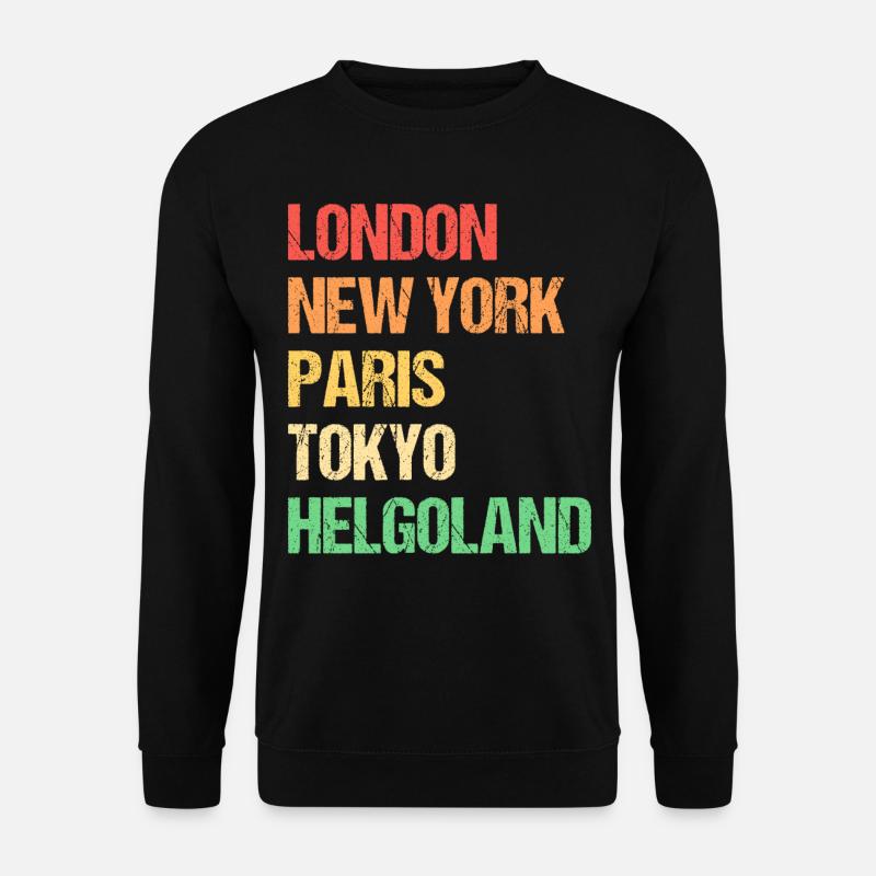 London New York Paris Tokyo Helgoland - Unisex Pullover - Schwarz