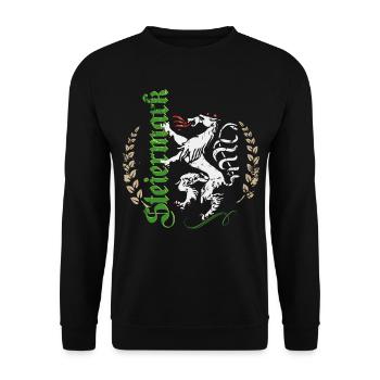 Steiermark - Unisex Pullover - Schwarz - Vorne - Alina (178cm) & Michal (187cm)