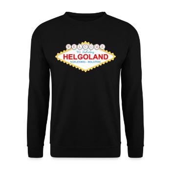 Helgoland Schild Souvenir - Unisex Pullover - Schwarz - Vorne - Alina (178cm) & Michal (187cm)