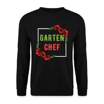 Garten Chef Rosen Rosengarten - Unisex Pullover - Schwarz - Vorne - Alina (178cm) & Michal (187cm)