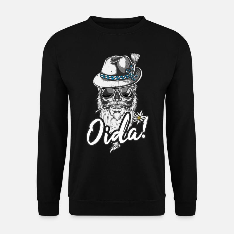 Oida! Bayern Wien bayrischer wiener Dialekt Tracht - Unisex Pullover - Schwarz