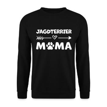 Deutscher Jagdterrier Mama Terrier Geschenk - Unisex Pullover - Schwarz - Vorne - Alina (178cm) & Michal (187cm)