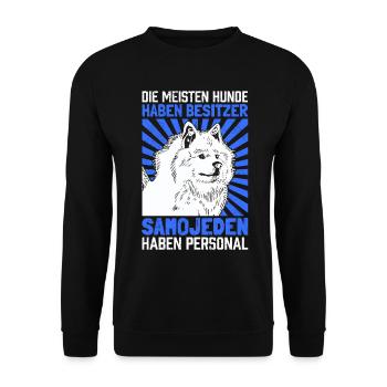 Samojeden haben Personal Samojede Schlittenhund - Unisex Pullover - Schwarz - Vorne - Alina (178cm) & Michal (187cm)
