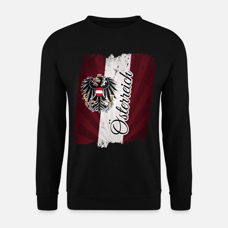 Österreich Fahne Flagge Adler Wappen - Unisex Pullover - Schwarz