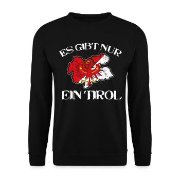 Es gibt nur ein Tirol & Südtirol Tiroler Patriot - Unisex Pullover - Schwarz - Vorne - Alina (178cm) & Michal (187cm)