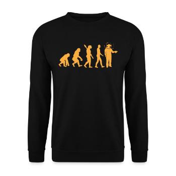 Evolution Imker Imkerei Biene Bienenflüsterer - Unisex Pullover - Schwarz - Vorne - Alina (178cm) & Michal (187cm)
