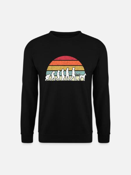 Podenco Evolution Hunting Dog Greyhound Vintage Retro - Unisex Sweatshirt - black