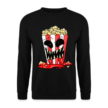 Film d’horreur Film Popcorn Cadeau - Sweat-shirt Unisexe - noir - Devant - Alina (178cm) & Michal (187cm)