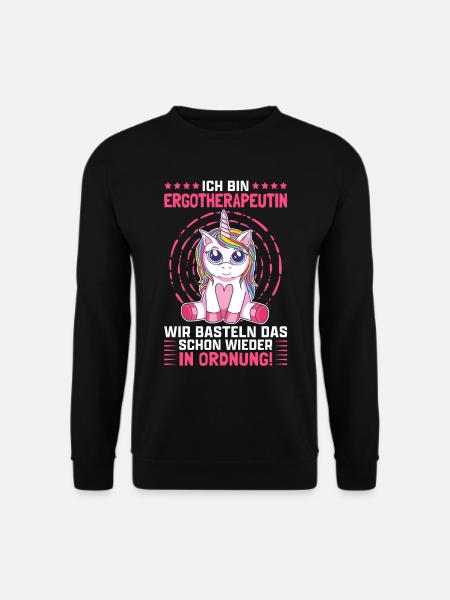 Ergotherapeutin basteln Ergotherapie Beruf Spruch - Unisex Pullover - Schwarz