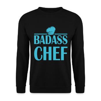 Cuisinier chef chef cuisinier amateur cadeau - Sweat-shirt Unisexe - noir - Devant - Alina (178cm) & Michal (187cm)