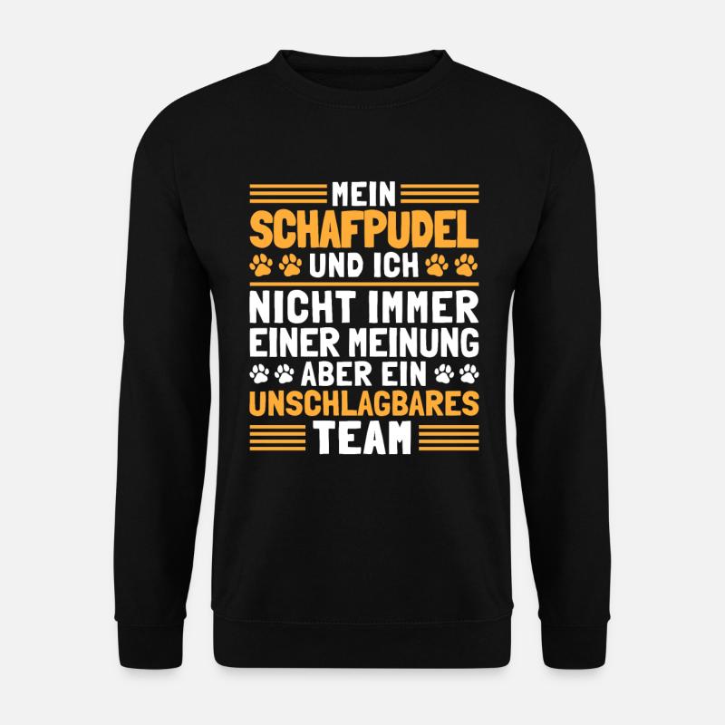 Mein Schafpudel und Ich Hütehund Hütepudel - Unisex Pullover - Schwarz