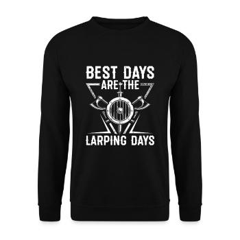 LARP | Larping Médiéval Chevalier Hobby Cadeau - Sweat-shirt Unisexe - noir - Devant - Alina (178cm) & Michal (187cm)