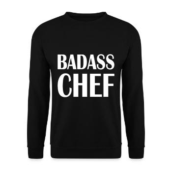 Chef cuisinier cadeau de cuisinier amateur - Sweat-shirt Unisexe - noir - Devant - Alina (178cm) & Michal (187cm)
