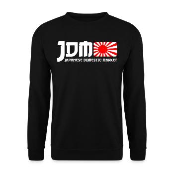 JDM Motorsport Auto Tuning Automotive - Unisex Sweatshirt - black - Front - Alina (178cm) & Michal (187cm)