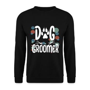 Dog Groomer Dog Groomer Gift - Unisex Sweatshirt - black - Front - Alina (178cm) & Michal (187cm)