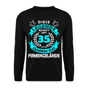La légende entre dans 35 ans de terrain - Anniversaire de l’entreprise - Sweat-shirt Unisexe - noir - Devant - Alina (178cm) & Michal (187cm)